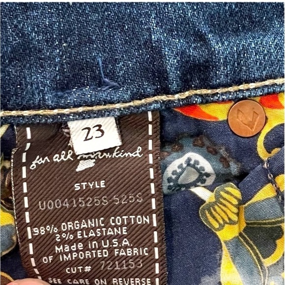 7 For All Mankind Size 23 Super Skinny Organic Cotton Jeans - Picture 6 of 6